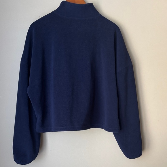 Fabletics Fleece Women's blue navy bomber fleece cardigan jacket. Size XL. - Picture 8 of 13